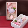 thumbnail image 4 of Caja regalo romántica de ramo de jabón de rosas - 5 rosas jabones, decoración de bodas y hogar, arreglo floral duradero, 4 of 4
