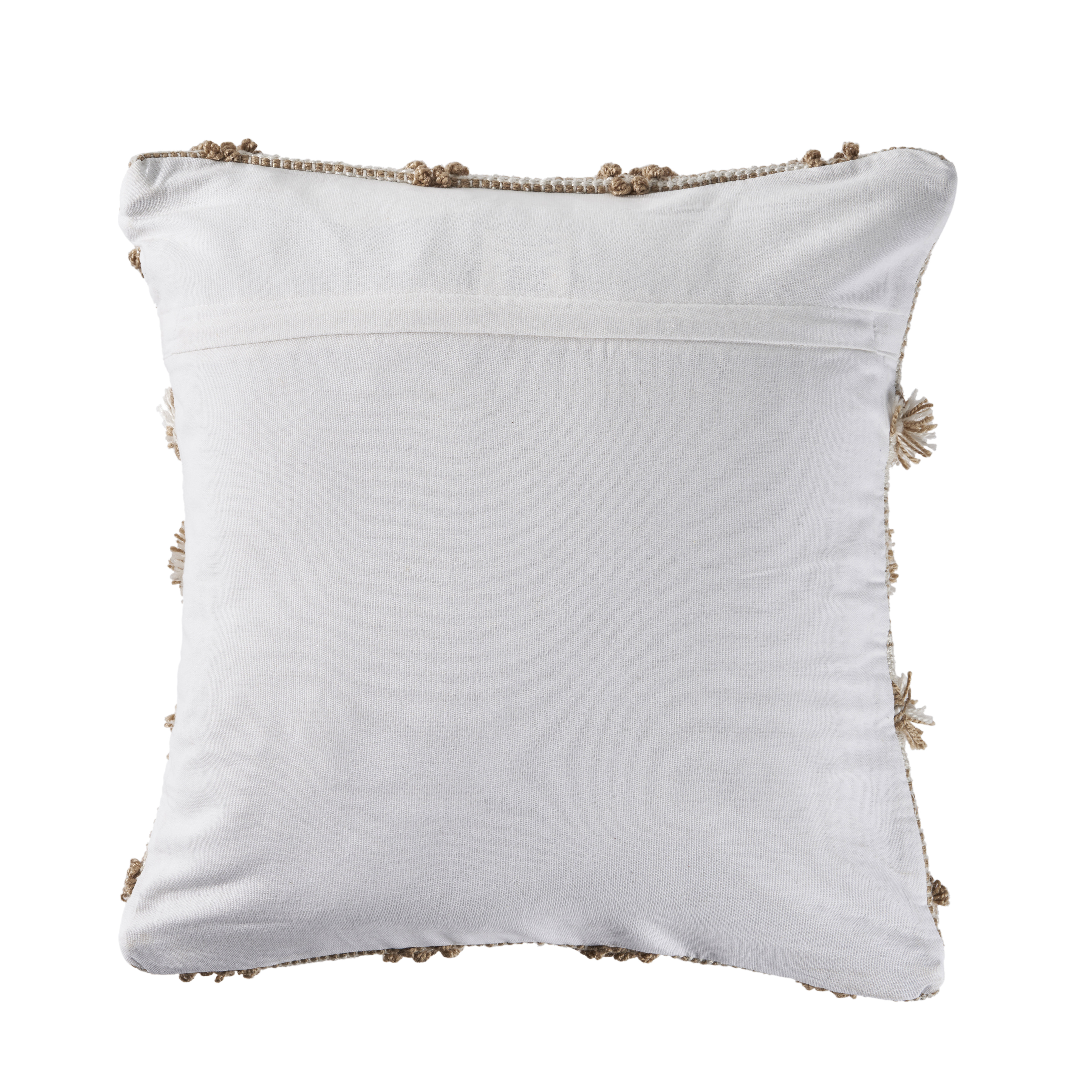 Ox Bay Ila 20" x 20" Neutral Diamond Polyester Indoor/Outdoor Adult Decorative Throw Pillow Cover