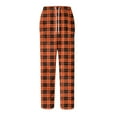 thumbnail image 6 of Havenx Flannel Pajamas for Men Plaid Pajama Bottoms 2025 Trendy Plus Size Sleeping Pants Elastic Waist Wide Leg Soft Lounge Pants,Orange M, 6 of 6