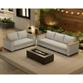 thumbnail image 6 of Jocisland Patio Furniture Set, 5 Piece Modular Rattan Outdoor Sectional Set with Washable Cushions, 3-Seat Outdoor Couch, 2 Loveseats for Lawn Deck Backyard Garden, Beige, 6 of 8
