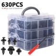 thumbnail image 2 of 630 x Plastic Car Push Pin Rivet Trim Clips Panel Fasteners Interiorssortment, 2 of 11