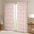 thumbnail image 2 of Homewish Kawaii Bowknot Rabbit Curtains Pack of 2 (42x84 Each) for Teen, Cute Bunnies Lover Curtains Blackout, Chic Princess Bow Bedroom Curtains, Curtains and Drapes Bedroom Decor, 2 of 6