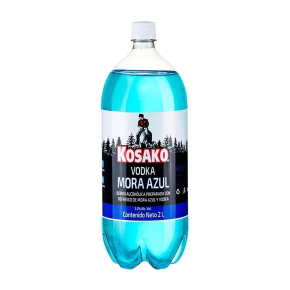 Bebida alcohólica preparada Kosako vodka mora azul 2 l