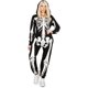 thumbnail image 1 of Disfraz de esqueleto de Halloween para mujer - Mono cómodo y fácil de usar para adultos - Estampado delantero y trasero con máscara con cremallera, S, 1 of 5