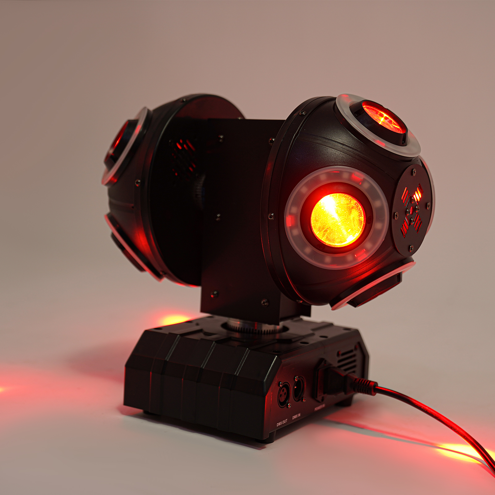 Wildnix High-Powered Stage Lights with DMX512, Voice Control, RGBW LED Beads, Laser Lights, 540° Horizontal Rotation, 360° Tilted Scanning for Stunning Visual Effects
