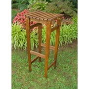 Highland Outdoor Acacia Bar Stools (Set of 2)