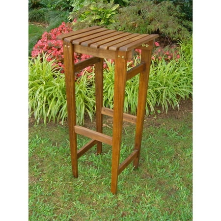 Highland Outdoor Acacia Bar Stools (Set of 2)