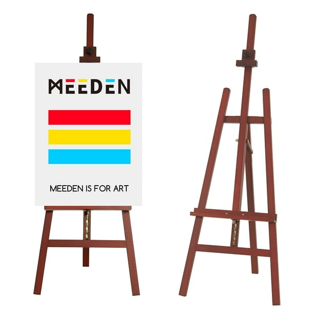 MEEDEN Basic Studio Easel for Painting, Artist Wood Easel Paint Stand