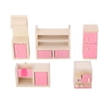 thumbnail image 1 of Muebles de casa de muñecas de madera coloridos, Mini simulación realista Muebles de casa de muñecas de madera Muebles de casa de muñecas Los mejores de su clase, 1 of 9