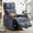 Blue Chenille, variant on AENKYO Swivel Recliner Chair, Manual Rocking Massage Chair with Heat for Adults, for Living Room,Gray Faux Leather