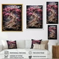 thumbnail image 4 of Designart "Garden of Branches Golden Orchid Trees in Blue & Pink II" Landscapes Canvas Wall Art - Traditional Pink Tree Cherry Blossom Living Room Canvas Art, 4 of 6