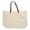 Off White, variant on Leather Handle Canvas Tote - Natural, 20" x 15" x 5"