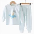 thumbnail image 5 of TOWED22 Toddler Baby Girl Boy Clothes 2pcs Fall Winter Outfits Long Sleeve Pullover Sweatshirt Casual Pants Graphic Print Clothing Set(Blue,3-6 M), 5 of 5