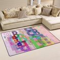 thumbnail image 2 of Coolnut B Alphabet Area Rug Pad 60 x 39 inch (5'x 3'3"), 100% Light Weight Polyester Fabric Floor Mat for Living Room Bedroom, 2 of 6