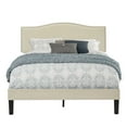 thumbnail image 3 of Taomika, Full Size Tufted Upholstered Platform Bed Frame with Adjustable Height Headboard-Beige, 3 of 10