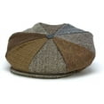 thumbnail image 5 of Hanna Hats Irish Tweed 100% Wool Cap for Men Donegal 8 Piece Patchwork Flat Hat Made in Ireland, 5 of 8