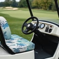 thumbnail image 6 of Pzuqiu 2-Piece Sea Turtle Golf Cart Seat Covers Set - Breathable Stretchable Protectors with Coastal Ocean Design - Universal Fit for EZGO, Club Car, Yamaha, 6 of 10