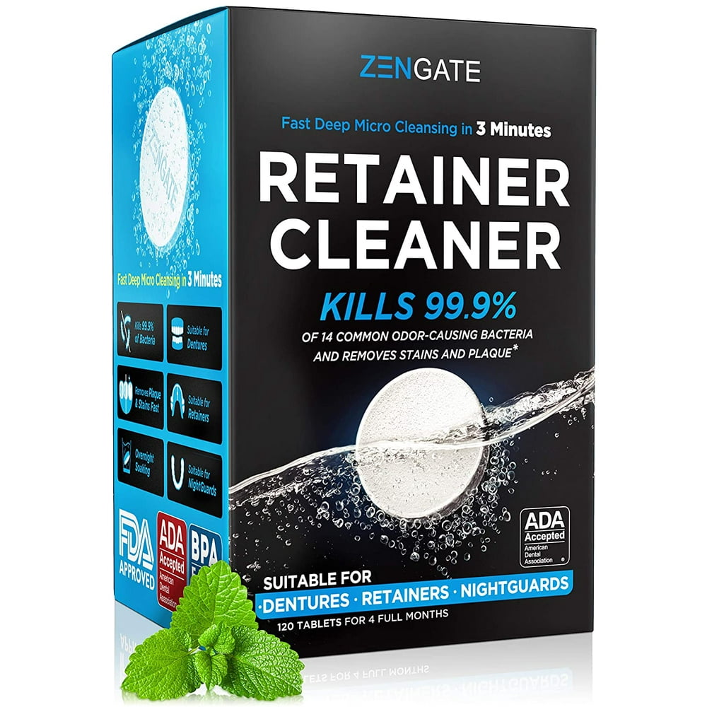 Retainer & Denture Cleaner Tablets 4 Months Supply (120 pcs) 3 Min