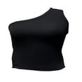 thumbnail image 3 of One Shoulder Vest for Women‘s Summer in Solid Color with Sleeveless and Backless Design, 3 of 4