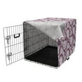 thumbnail image 3 of Peony Dog Crate Cover, Rhythmic Pattern of Flower Engraving Vintage Look Sketch Print, Easy to Use Pet Kennel Cover Small Dogs Puppies Kittens, 7 Sizes, Mauve Taupe and White, by Ambesonne, 3 of 6