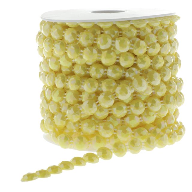 Cadena de Telón de Fondo Bodas para Cualquier Arte de Bricolaje, Ramo , Guirnaldas , Adornos de Amarillo Gloria Guirnalda de cadena de cuentas artificial