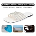 thumbnail image 2 of BERANMEY Women's Square Toe Sandals Wide Width Fashion Beach Sandals with Sleek Design Comfortable Slip-On Flat Shoes for Casual Summer Wear, 2 of 8
