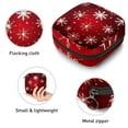 thumbnail image 3 of Snowflakes Women's Period Storage Bag with Velvet Fabric, Sponge Padding, and Oxford Cloth Material - 4.7x6.6x6.6 in - for Organizing Your Sanitary Pads, 3 of 6