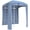 Bande Bleue Blanche, variante sur Outsunny Parasol de Plage Cabana avec Sac, Fenêtres, Rayure Bleue