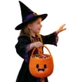 thumbnail image 2 of Teenyyou Halloween Basket, Bucket Pumpkin, Orange, 1 Pack | Cotton Rope Woven with Cute Face, Trick or Treat Candy Storage, Sturdy Handle, Halloween Party Favor and Decoration, 2 of 5