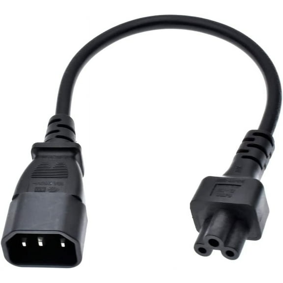 Toptekits C14 to C5 Power Plug Cable,IEC 320 C14 Male to C5 Female Adapter Cable,Universal Power Adapter IEC 320 C14 to C5 Adapter Converter C5 to C14 AC Power Cable 3 Pin IEC320 C14 Connector (2ft)