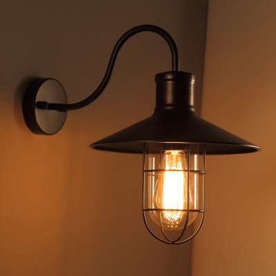 Lámpara de pared de estilo americano, lámpara de pared de hierro retro para pasillo de restaurante chino, lámpara de pared para dormitorio, lámpara de pared para club de hotel de interior