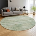 thumbnail image 6 of Addison Rugs Mayfield Premium Machine Washable Transitional Stripes Green Round Rug, 8' x 8', 6 of 6