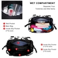 thumbnail image 6 of HAWEE Expandable Duffel Bag for Women with Trolley Sleeve and Wet Pocket Water Repellent Weekender Travel Tote Large Capacity Carry On Overnight Luggage for Gym/ Trip/ Camping/ Beach, Cow Print, 6 of 7