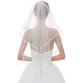 thumbnail image 3 of Jinsinto Voile de Mariée Simple pour Femmes, Voiles de Mariage Courts, 3 of 5