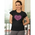 thumbnail image 2 of Breast Cancer Awareness Heart T-Shirt Women -Smartprints Designs, Female Medium, 2 of 4