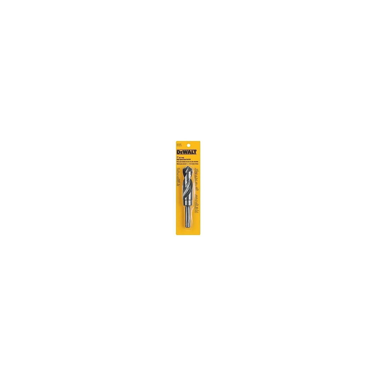 Bit Drl Sil and Deming 1In 6In Dewalt Reduced Shank Bits DW1629 Black Oxide