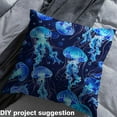 thumbnail image 2 of Feelyou Teens Dreamy Jellyfish Fabric by the Yard 5 Yards, Neon Sealife Sewing Fabric, Ocean Marine Coral Home Decor Fabric by the Yard, Microfiber Bedroom Decor, 2 of 6