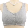 thumbnail image 2 of Alitao Bras for Women Wireless Bras Bra For Senior Front Closure Breathable Bra For Seniors Wirefree Bras For Older Women Seamless Bras Plus Size Bra Z1 Grey 42, 2 of 4