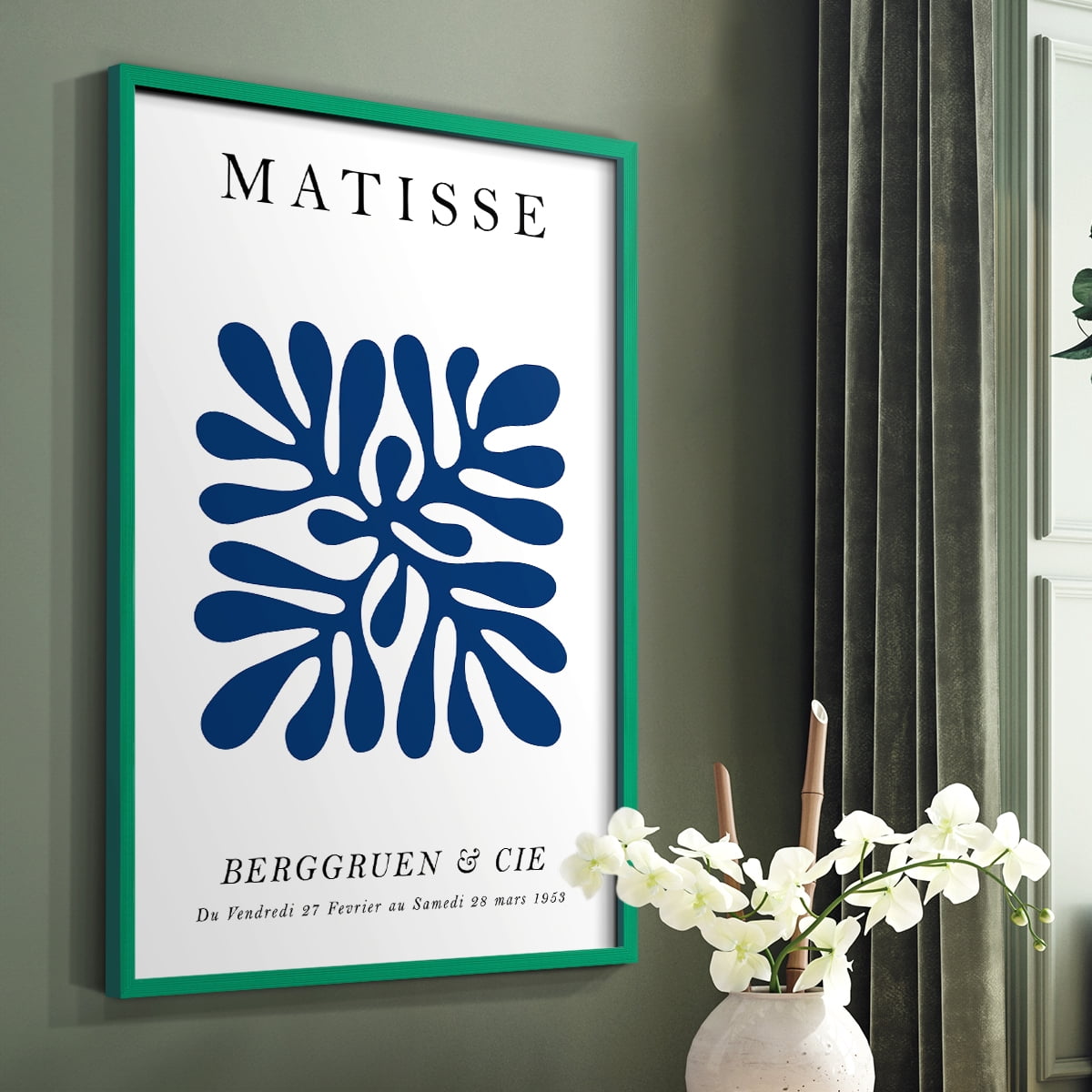Matisse CCCI in Green Solid Wood 16 x 20 Framed Print