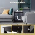 thumbnail image 6 of Gymax Set of 2 Accent End Table 2-Tier Sofa Side Table Nightstand w/ X-Shaped Frame Espresso, 6 of 9