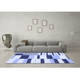 thumbnail image 3 of Ahgly Company Machine Washable Indoor Rectangle Abstract Blue Modern Area Rugs, 8' x 10', 3 of 4