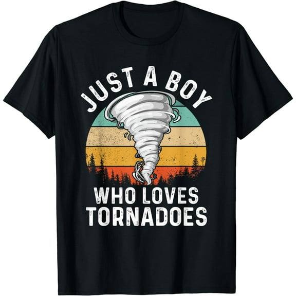 Funny Tornado Storm Chasing Twister Hurricane Boys Kids T-Shirt