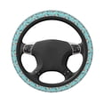 thumbnail image 2 of KLL Car Steering Wheel Cover, Universal 15 inch, Soft Elastic and Comfortable,Car Accessories Decorations-Sea Otters Family In Blue Water, 2 of 7