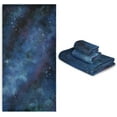 thumbnail image 6 of Dreamtimes Bath Towel Sets for Bathroom Hand Towels Fingertip Towels Night Sky Galaxy Stars 3 Piece Decorative Soft Cotton Absorbent, 6 of 6