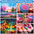 thumbnail image 6 of Micro Detail Paint Brush Set, DISEN 9PCS Professional Miniature Fine Detail Brushes for Watercolor Oil Acrylic, Craft Models Rock Painting, Perfect for Beginners, Professionals, 6 of 9