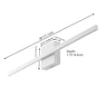 thumbnail image 4 of JONATHAN Y Vara 28" Modern Minimalist Linear Indoor/Outdoor IP65 Waterproof Metal 350-Degree Rotatable Dimmable Integrated LED Wall Sconce, White, 4 of 9