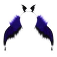 thumbnail image 4 of HXWCHs Halloween Gothic Bat Ear Womens Hair Headband, Headdress Accessory for Halloween Cosplay Holiday Party Matching Size: One Size Blue, 4 of 4