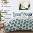 thumbnail image 3 of 3 Piece Peacock Feathers Duvet Cover Set Full Size, Microfiber Comforter/Quilt Cover with Corner Ties and 2 Pillowcases, Modern Watercolor Peacock All Season Soft Bedding with Zipper Closure, 3 of 8