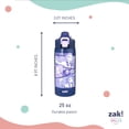 thumbnail image 5 of Zak Designs 25oz Kpop Demon Hunters Durable Plastic Jubilation Water Bottle with Leak Proof Spout Cover, Straw, Push Button Lid,  Flip Up Lock,  and Built In Carry, Huntrix, 5 of 7