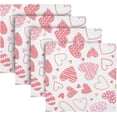 thumbnail image 5 of Coolnut Valentine's Day Love Heart Cloth Napkins Set of 6,Reusable Washable Polyester Dinner Table Napkins for Family,Kitchen,Dining,Party Decor, 5 of 7